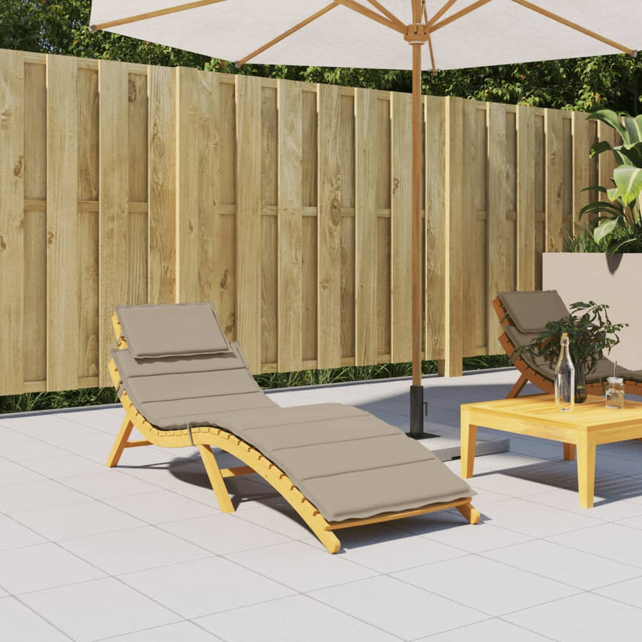 Ligbedkussen 186X58X3 Cm Oxford Stof Taupe