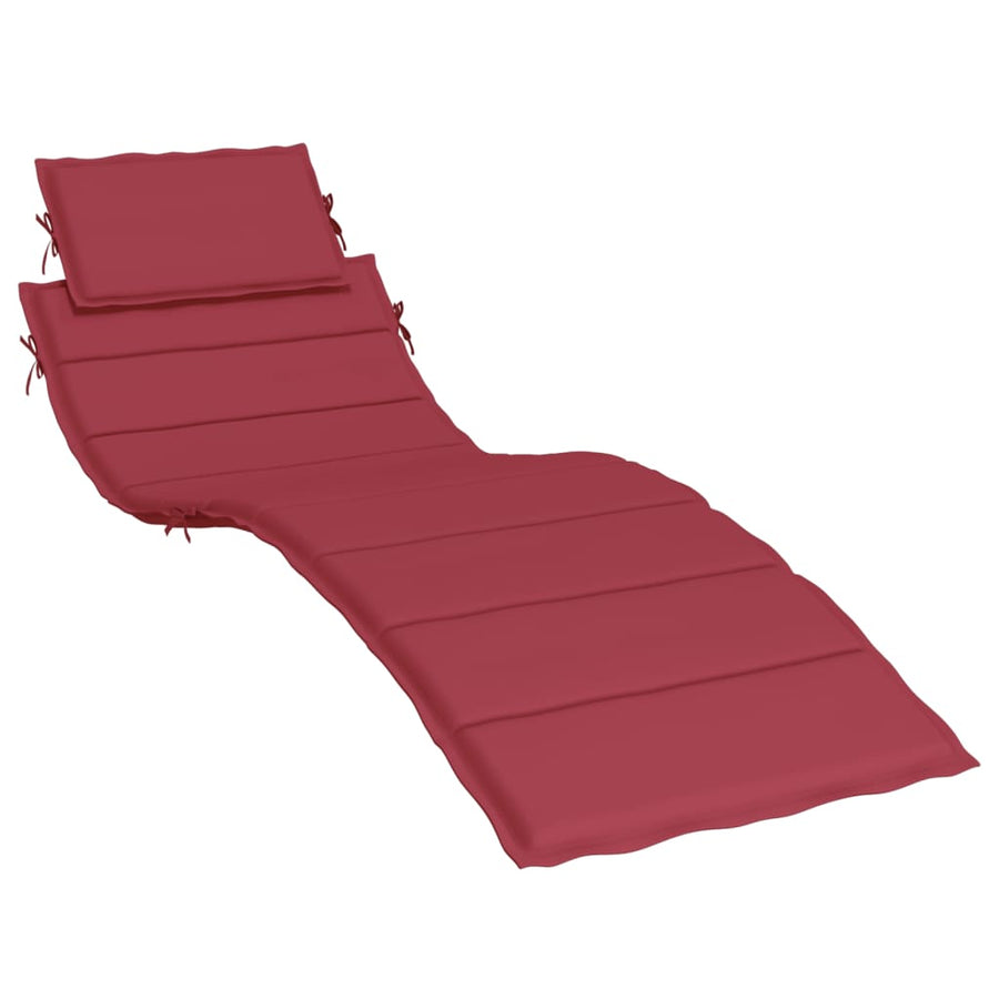 Ligbedkussen 86X58X3 Cm Oxford Stof Wijnrood