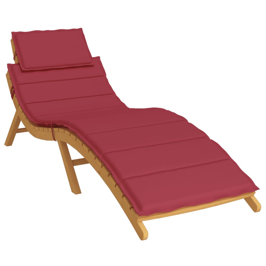 Ligbedkussen 86X58X3 Cm Oxford Stof Wijnrood