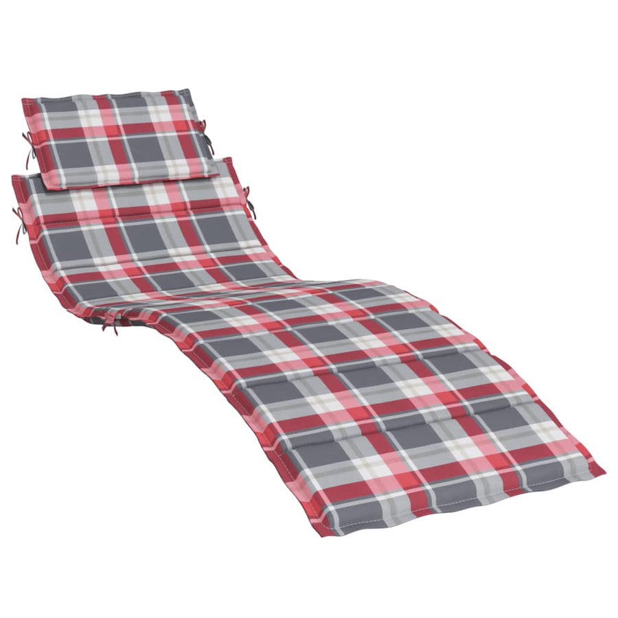 Ligbedkussen 86X58X3 Cm Oxford Stof Ruitpatroon Rood Rood ruitpatroon