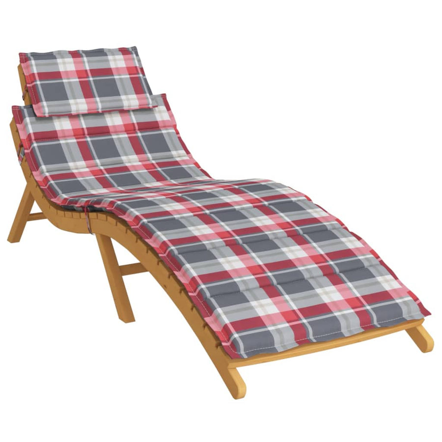 Ligbedkussen 86X58X3 Cm Oxford Stof Ruitpatroon Rood Rood ruitpatroon