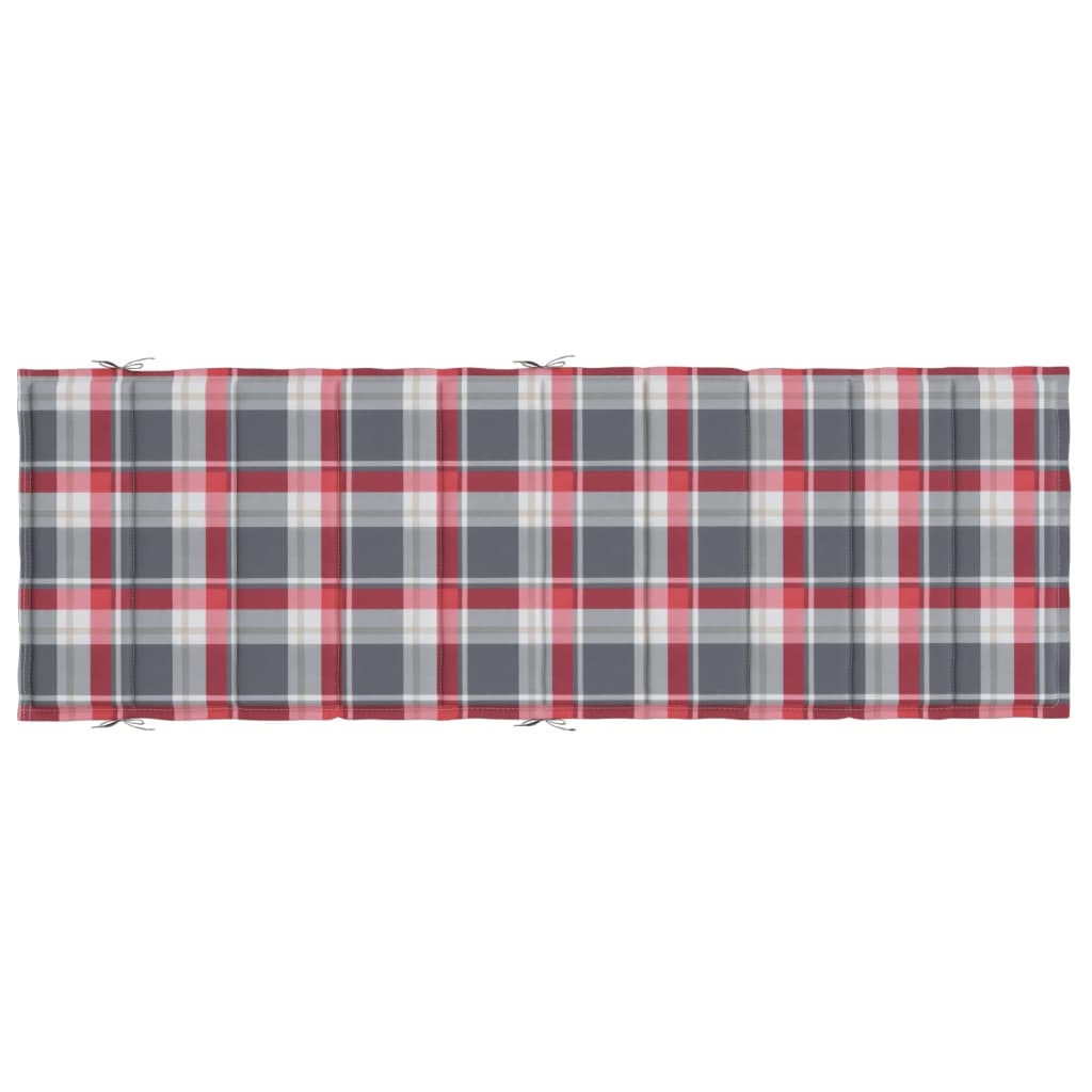 Ligbedkussen 86X58X3 Cm Oxford Stof Ruitpatroon Rood Rood ruitpatroon