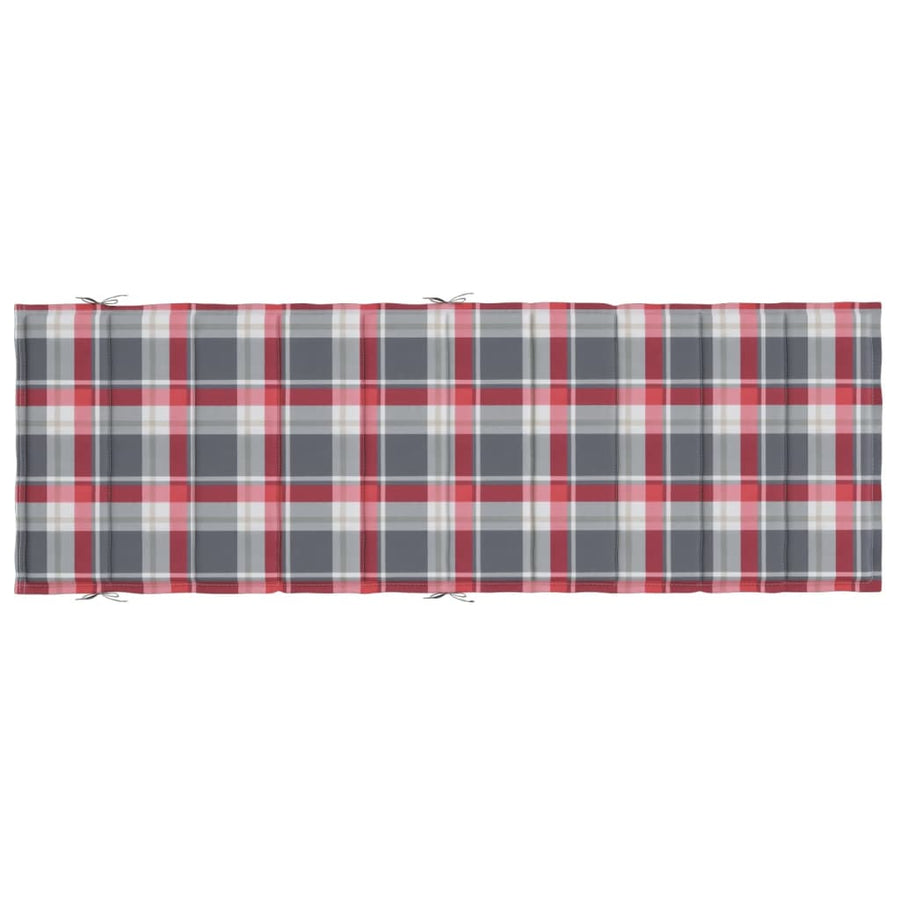 Ligbedkussen 86X58X3 Cm Oxford Stof Ruitpatroon Rood Rood ruitpatroon