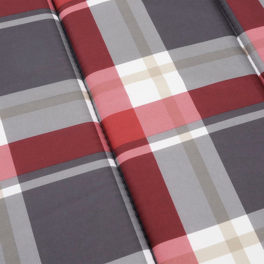 Ligbedkussen 86X58X3 Cm Oxford Stof Ruitpatroon Rood Rood ruitpatroon