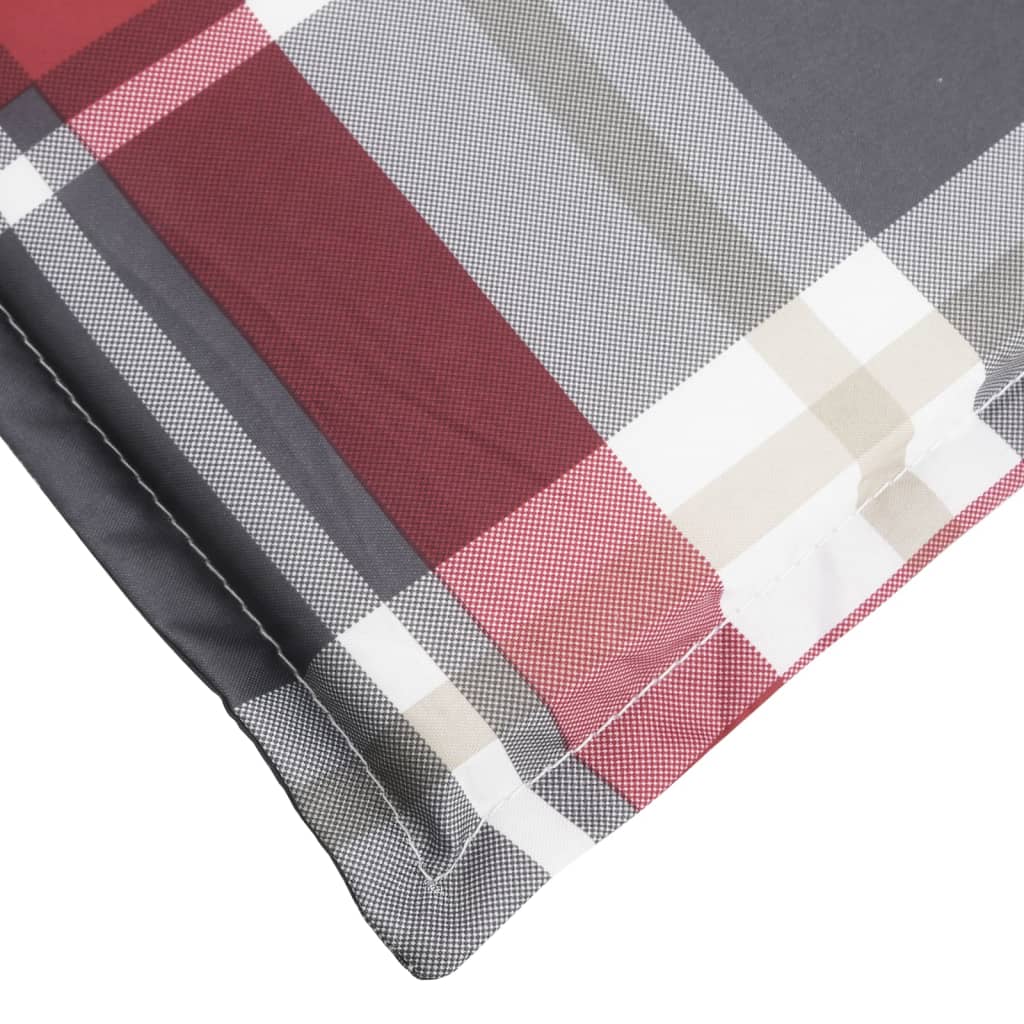Ligbedkussen 86X58X3 Cm Oxford Stof Ruitpatroon Rood Rood ruitpatroon