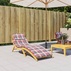 Ligbedkussen 186x58x3 cm oxford stof rood ruitpatroon