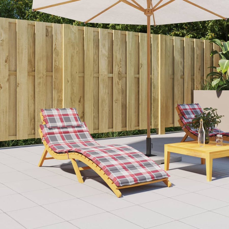 Ligbedkussen 86X58X3 Cm Oxford Stof Ruitpatroon Rood Rood ruitpatroon