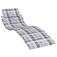 Ligbedkussen 186X58X4 Cm Oxford Stof Ruitpatroon Grijs Grijs ruitpatroon