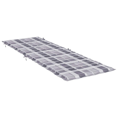 Ligbedkussen 186X58X4 Cm Oxford Stof Ruitpatroon Grijs Grijs ruitpatroon