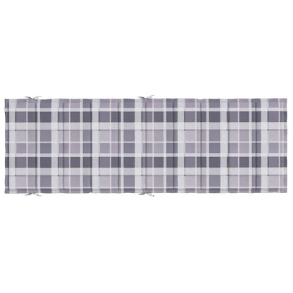 Ligbedkussen 186X58X4 Cm Oxford Stof Ruitpatroon Grijs Grijs ruitpatroon