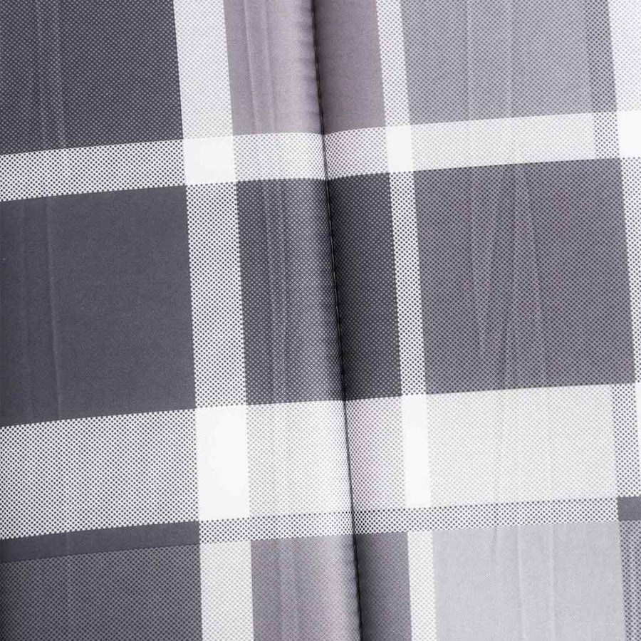Ligbedkussen 186X58X4 Cm Oxford Stof Ruitpatroon Grijs Grijs ruitpatroon