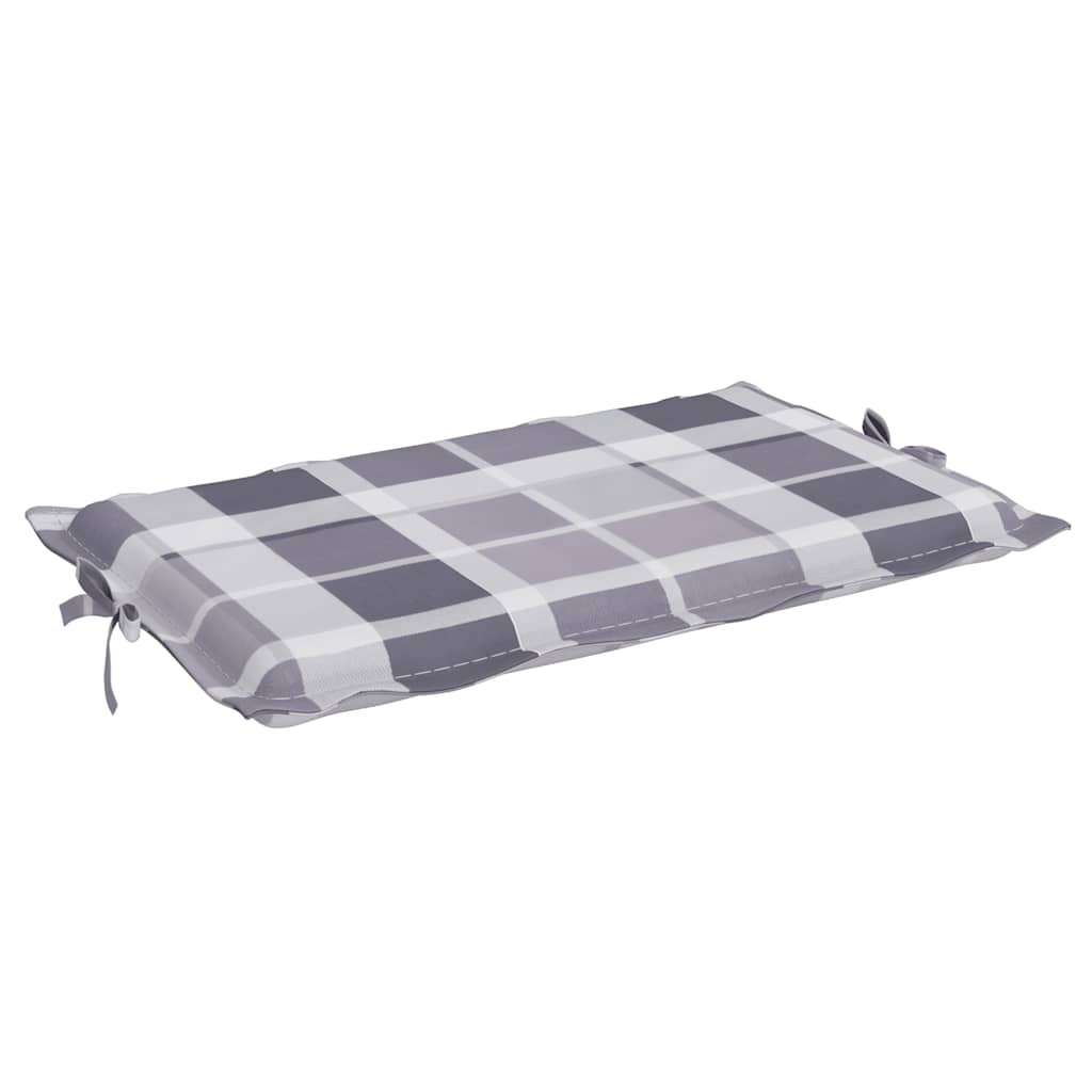 Ligbedkussen 186X58X4 Cm Oxford Stof Ruitpatroon Grijs Grijs ruitpatroon