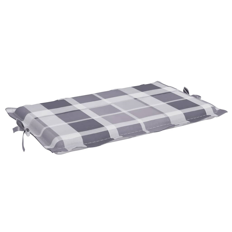 Ligbedkussen 186X58X4 Cm Oxford Stof Ruitpatroon Grijs Grijs ruitpatroon