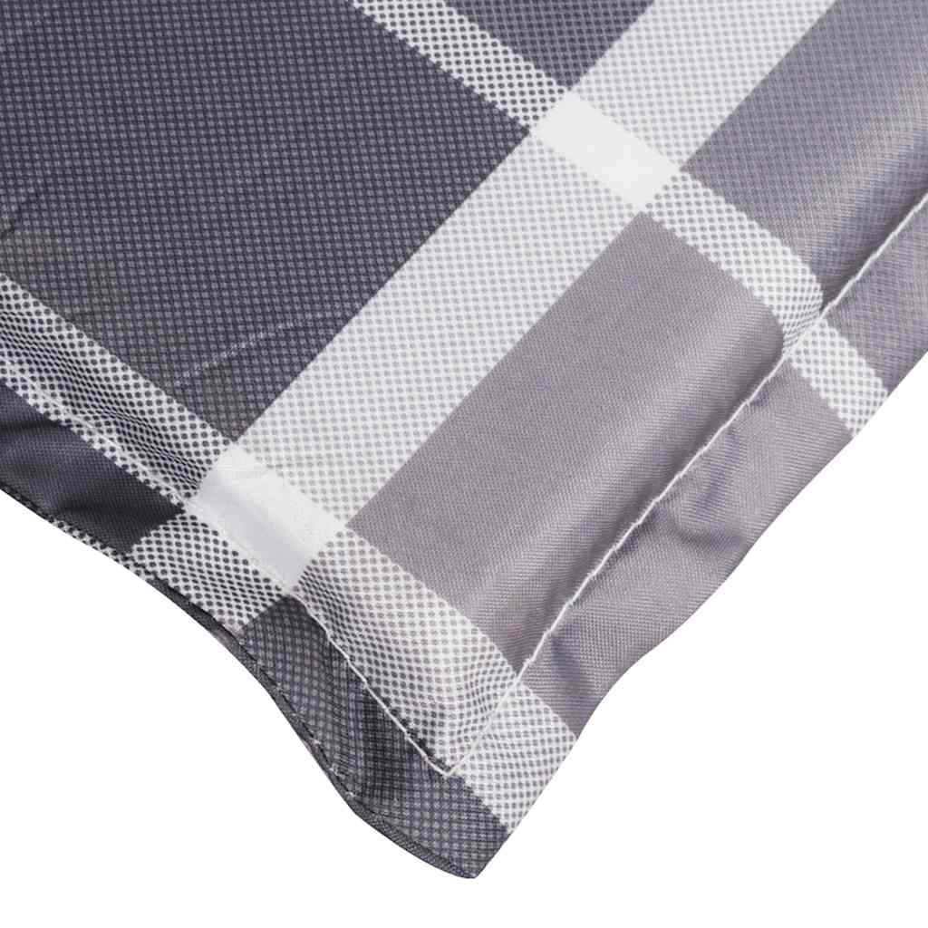Ligbedkussen 186X58X4 Cm Oxford Stof Ruitpatroon Grijs Grijs ruitpatroon