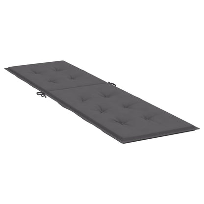 Terrasstoelkussen (75+105)x50x3 cm antracietkleurig Antraciet