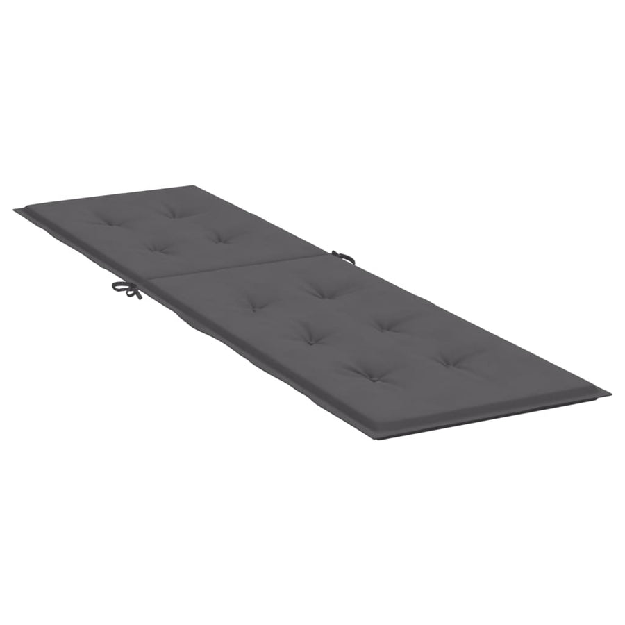 Terrasstoelkussen (75+105)x50x3 cm antracietkleurig Antraciet