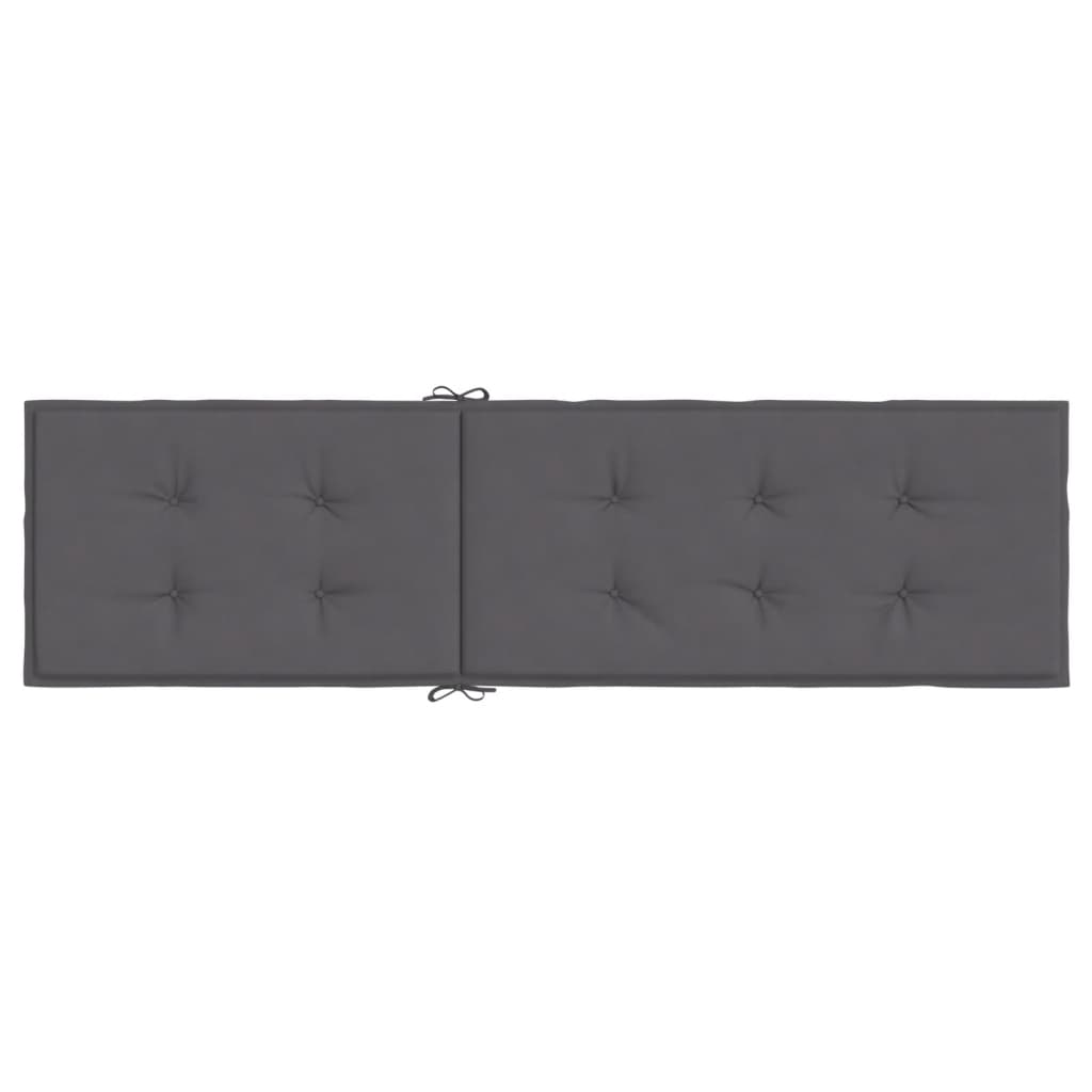 Terrasstoelkussen (75+105)x50x3 cm antracietkleurig Antraciet