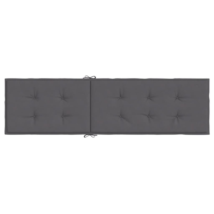 Terrasstoelkussen (75+105)x50x3 cm antracietkleurig Antraciet
