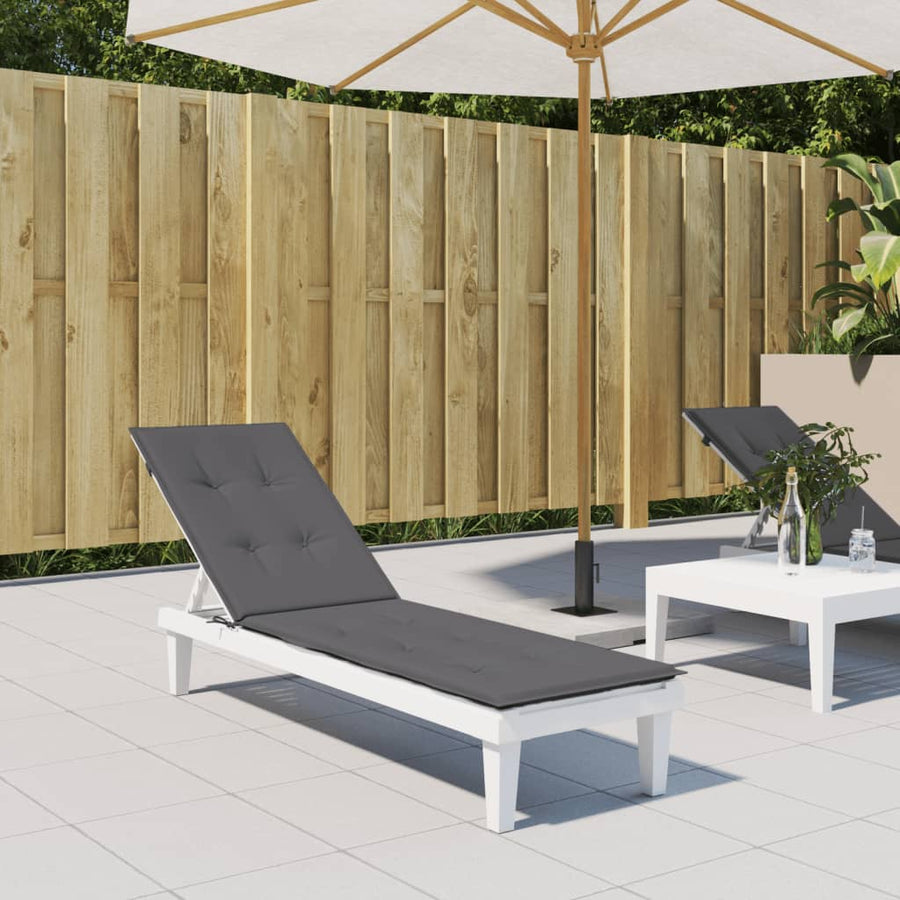 Terrasstoelkussen (75+105)x50x3 cm antracietkleurig Antraciet