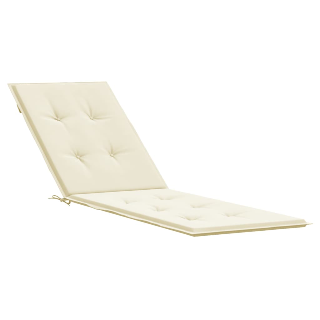 Terrasstoelkussen (75+105)x50x3 cm crèmekleurig crème