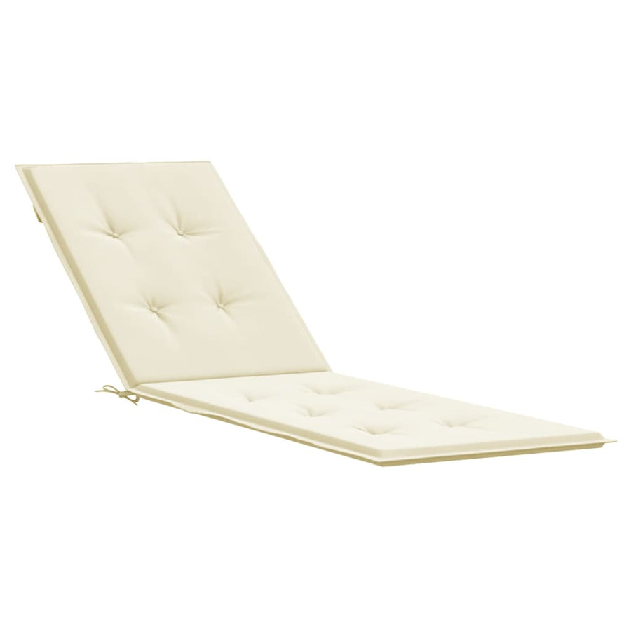 Terrasstoelkussen (75+105)x50x3 cm crèmekleurig crème