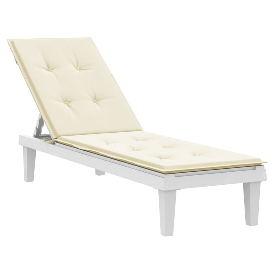Terrasstoelkussen (75+105)x50x3 cm crèmekleurig crème