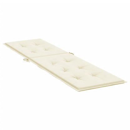 Terrasstoelkussen (75+105)x50x3 cm crèmekleurig crème