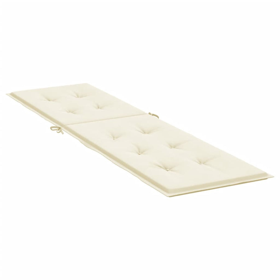 Terrasstoelkussen (75+105)x50x3 cm crèmekleurig crème