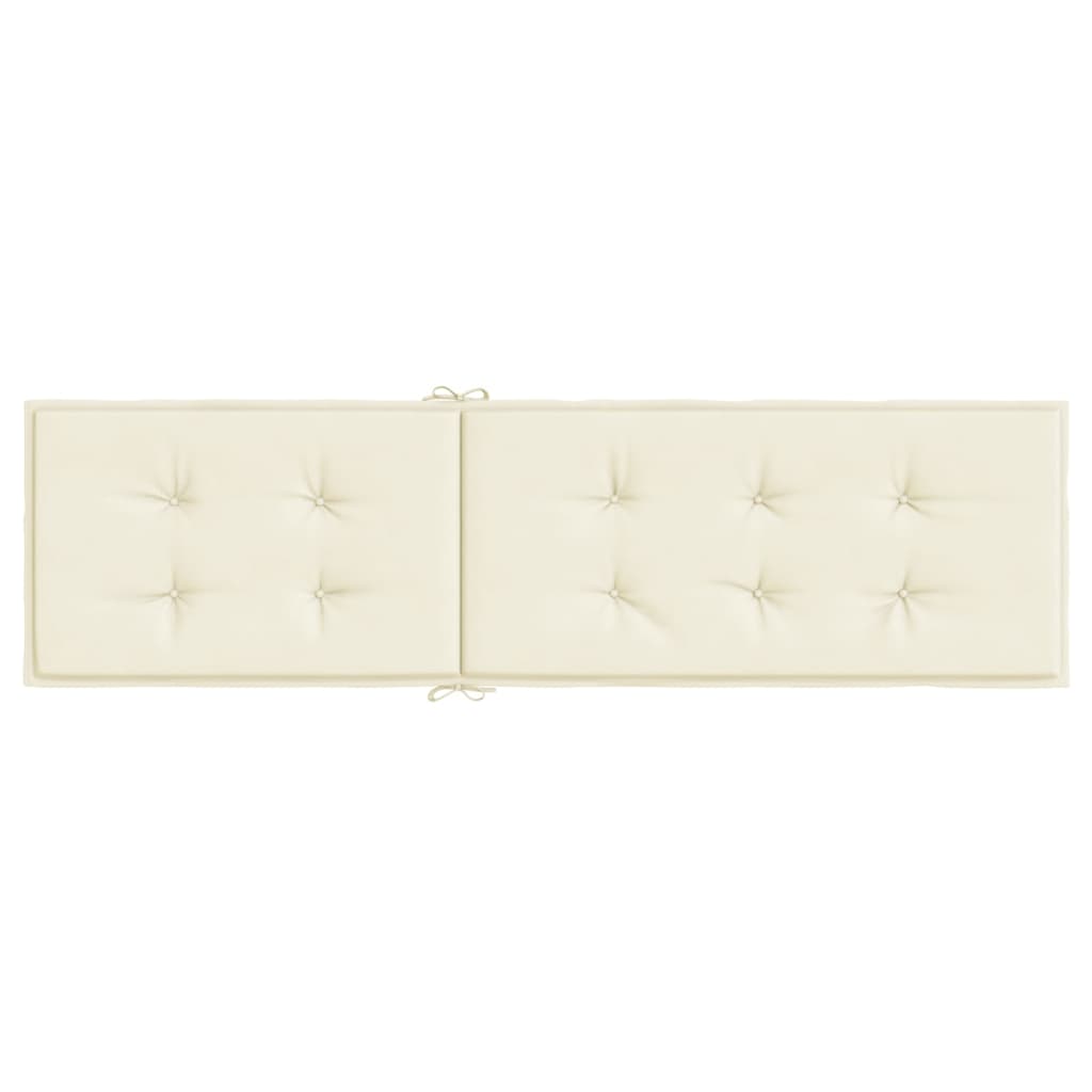 Terrasstoelkussen (75+105)x50x3 cm crèmekleurig crème