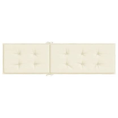 Terrasstoelkussen (75+105)x50x3 cm crèmekleurig crème