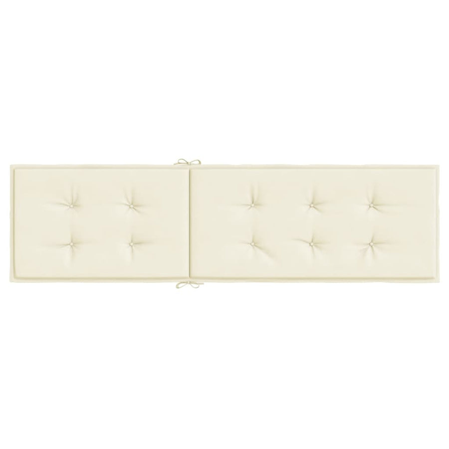 Terrasstoelkussen (75+105)x50x3 cm crèmekleurig crème