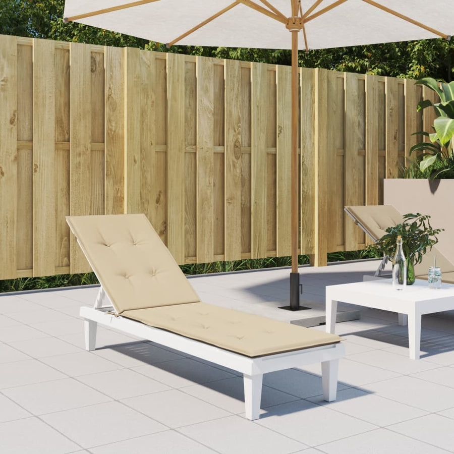 Terrasstoelkussen (75+105)x50x3 cm beige Beige