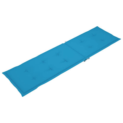 Terrasstoelkussen (75+105)x50x4 cm blauw