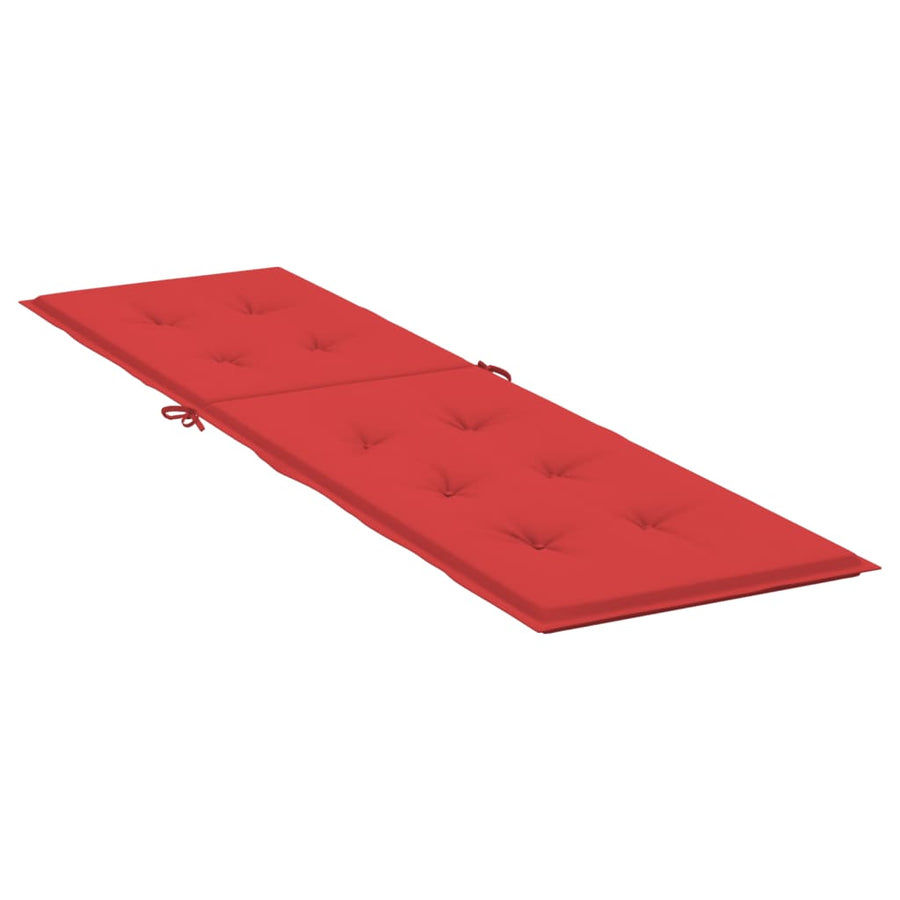 Terrasstoelkussen (75+105)x50x3 cm rood Rood