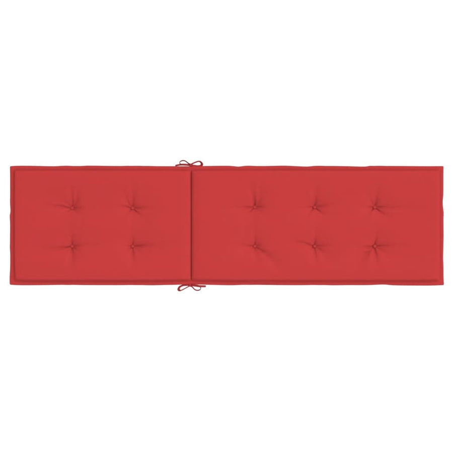 Terrasstoelkussen (75+105)x50x3 cm rood Rood