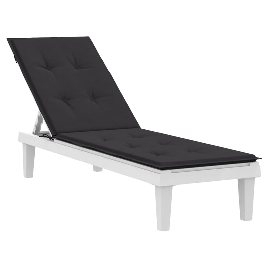 Terrasstoelkussen (75+105)x50x3 cm zwart Zwart
