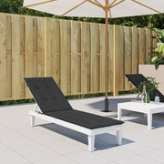 Outdoor Chair Cushion (75+105)x50x4 cm black