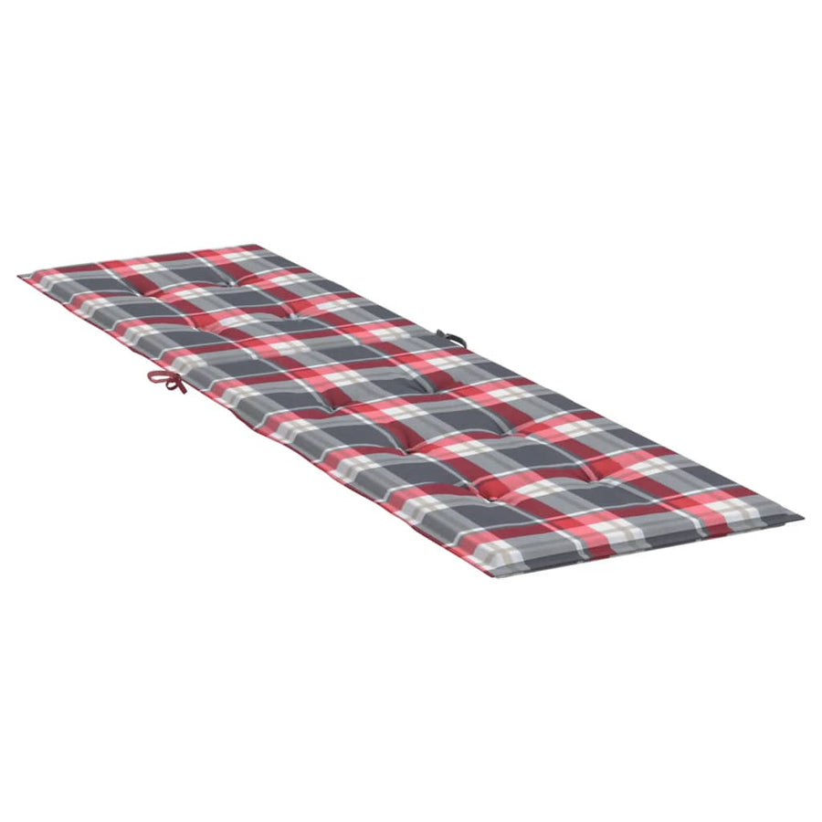 Terrasstoelkussen (75+105)x50x3 cm ruitpatroon rood Rood ruitpatroon