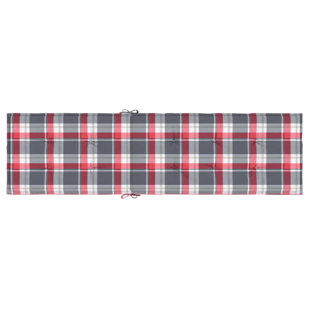 Terrasstoelkussen (75+105)x50x3 cm ruitpatroon rood Rood ruitpatroon