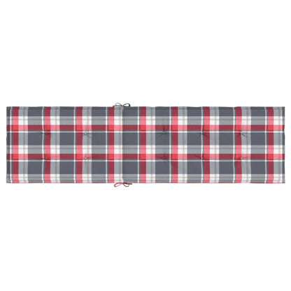 Terrasstoelkussen (75+105)x50x3 cm ruitpatroon rood Rood ruitpatroon