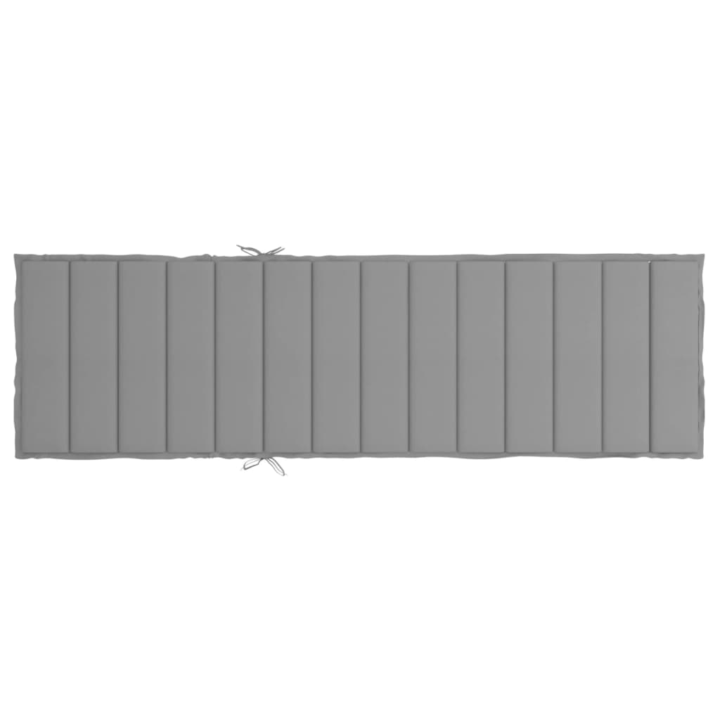 Ligbedkussen 200x50x3 cm oxford stof grijs 200 x 50 x 3 cm Grijs