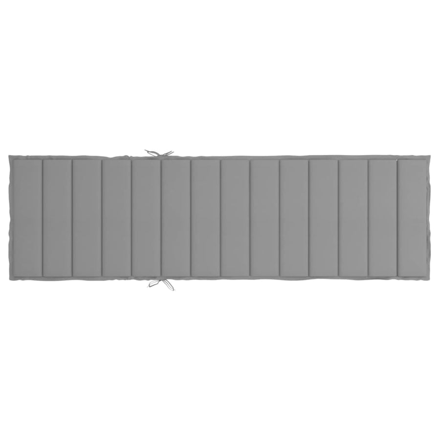 Ligbedkussen 200x50x3 cm oxford stof grijs 200 x 50 x 3 cm Grijs