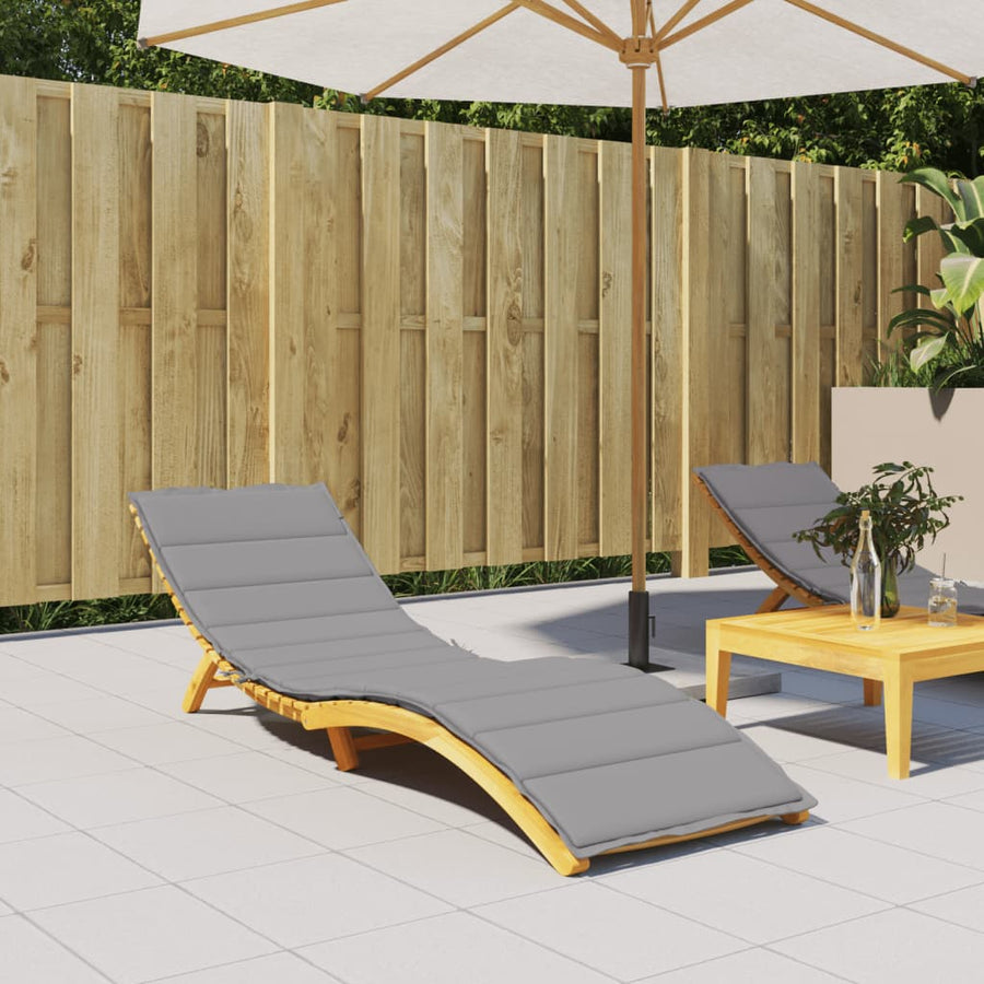 Ligbedkussen 200x50x3 cm oxford stof grijs 200 x 50 x 3 cm Grijs