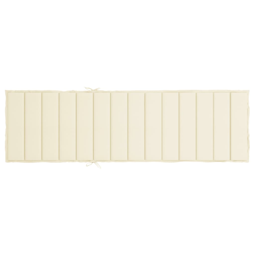 Ligbedkussen 200x50x3cm oxford stof crèmekleurig 200 x 50 x 3 cm Crème