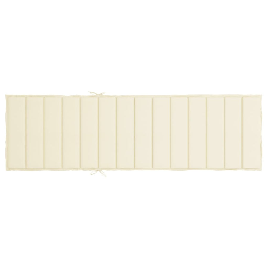 Ligbedkussen 200x50x3cm oxford stof crèmekleurig 200 x 50 x 3 cm Crème
