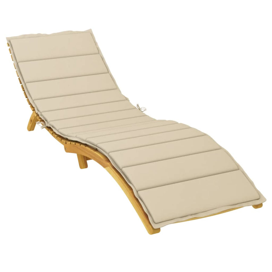 Ligbedkussen 200x50x3 cm oxford stof beige 200 x 50 x 3 cm Beige