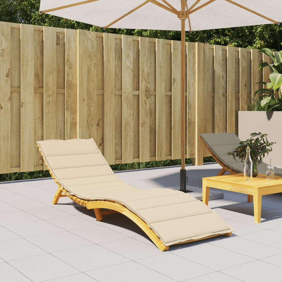 Ligbedkussen 200x50x3 cm oxford stof beige 200 x 50 x 3 cm Beige