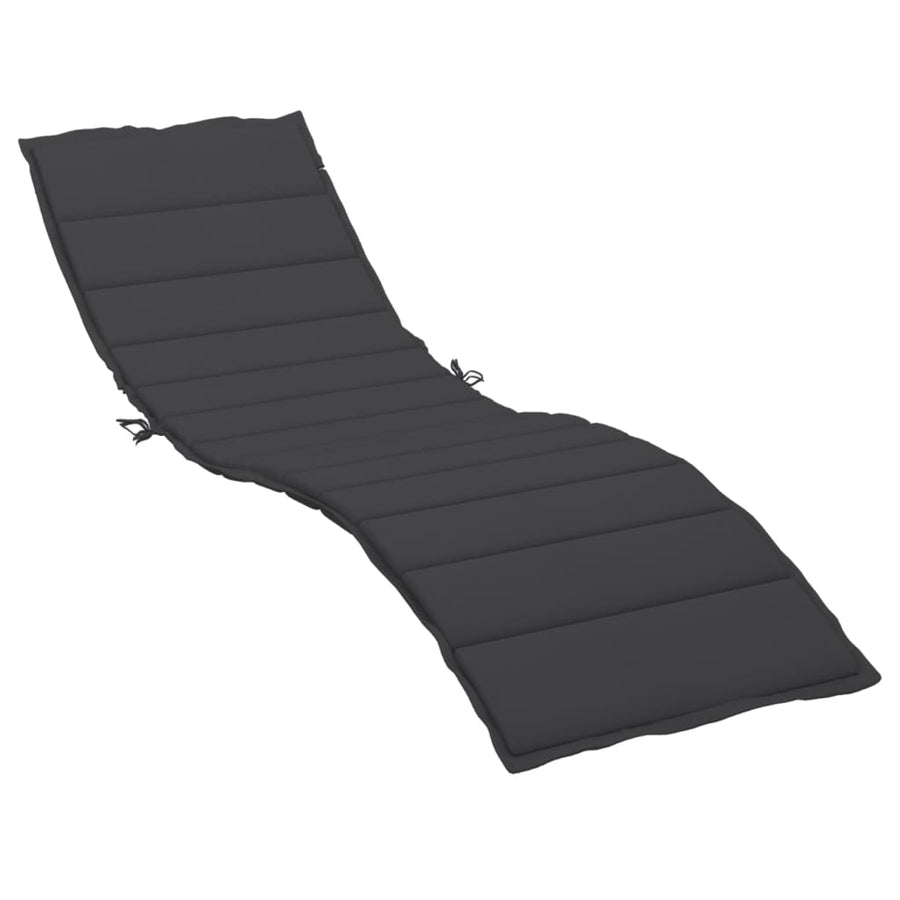 Ligbedkussen 200x50x3 cm oxford stof zwart 200 x 50 x 3 cm Zwart