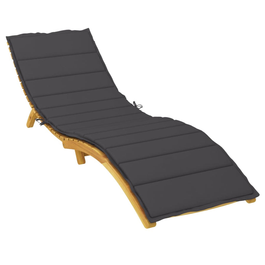 Ligbedkussen 200x50x3 cm oxford stof zwart 200 x 50 x 3 cm Zwart