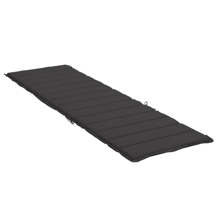 Ligbedkussen 200x50x3 cm oxford stof zwart 200 x 50 x 3 cm Zwart